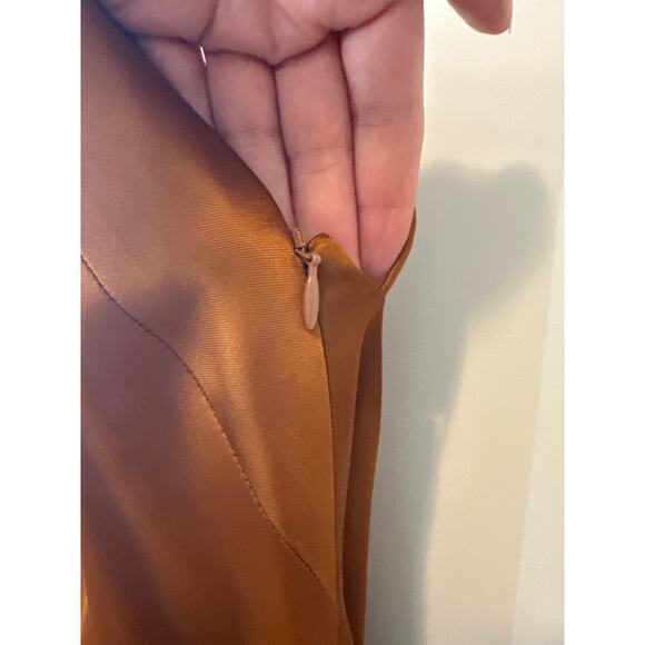 Gauge81 NWT Bima Copper Satin Mini Dress Size Large Cocktail Party - Picture 6 of 8